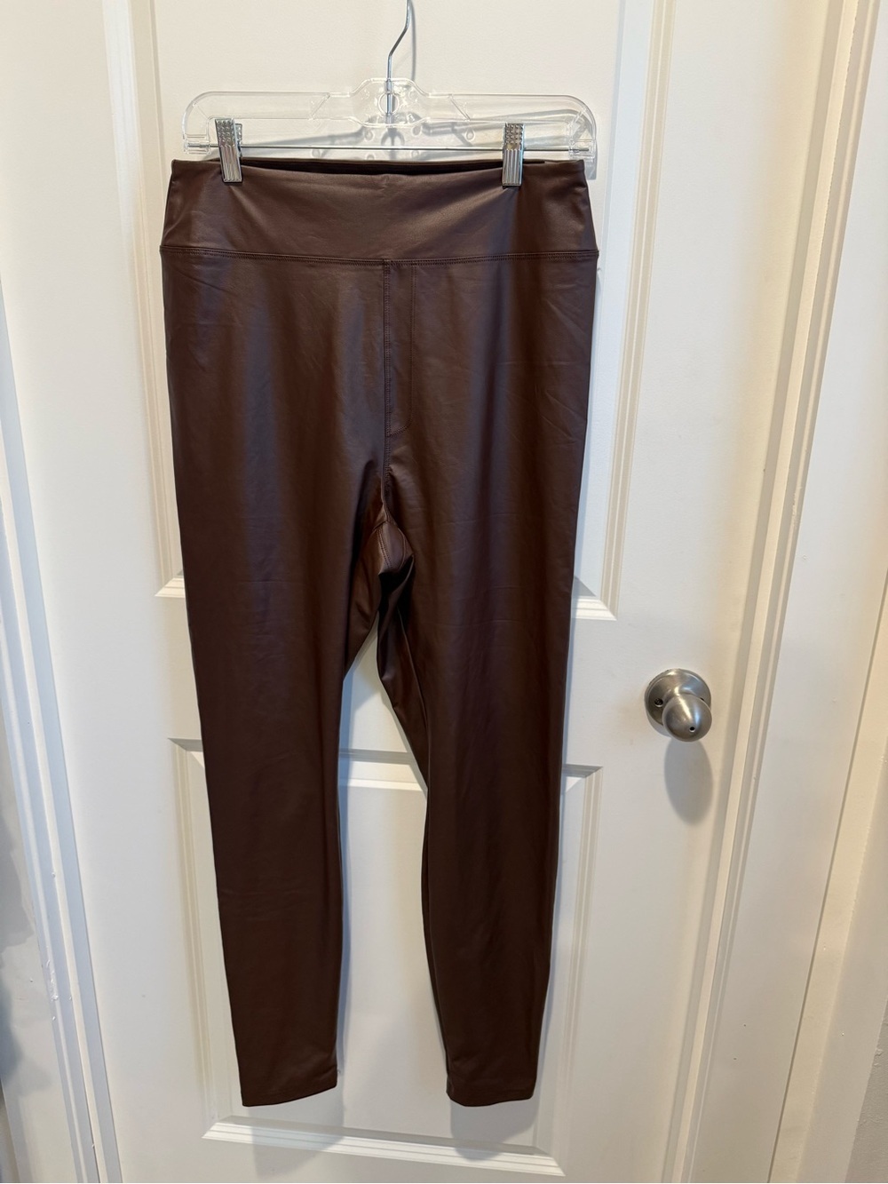 Aerie Offline Size XL Faux Leather High-Waist Leggings in Dark Brown